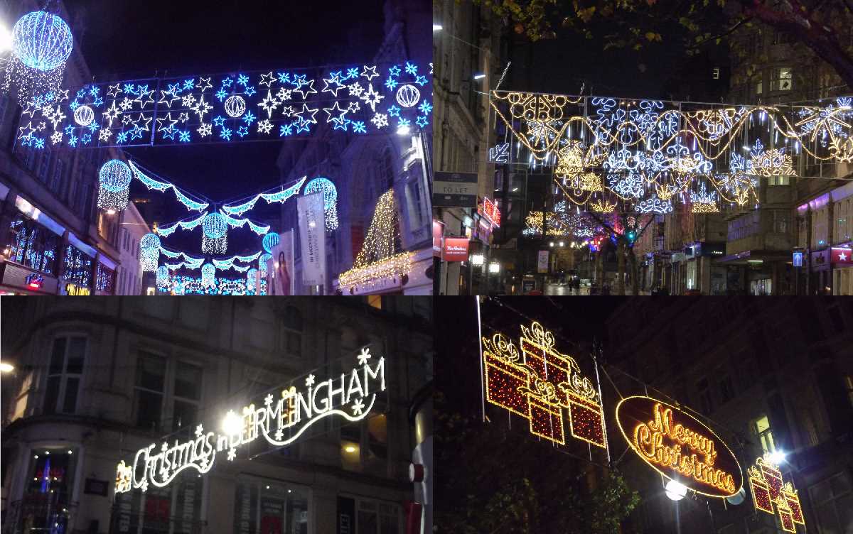 Christmas lights around the Retail BID past and present
